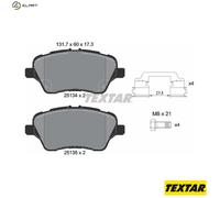 BRAKE PAD SET DISC BRAKE 2513402 FOR FORD AUSTRALIA M1JE 1.0L 3cylJTJA 1.6L 3cyl