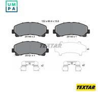 Textar Front Brake Pad Set 2514901 Full Set of 4 with Acoustic Wear Warning Fits Isuzu D-Max/Rodeo
