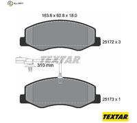 Genuine OE Textar Brake Pads Full Set Of 4 Rear 2517201