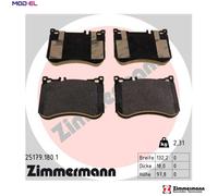 ZIMMERMANN 25179.180.1 Brake pad set