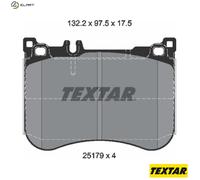 Textar Front Brake Pads Set for Mercedes-Benz OEM Replacement 2517903 - Hat Free