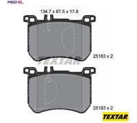 BRAKE PAD SET DISC BRAKE 2518301 FOR MERCEDES-BENZ BRABUS M 264.920 2.0L 4cyl SL