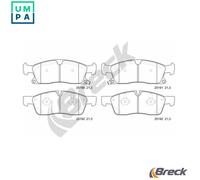 Brake pads Ceramic 25190 00 551 00 BRECK for JEEP MERCEDES-BENZ