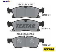Textar Front Brake Pads 2519002 – Full Set of 4 – Fits Jeep Grand Cherokee & Dodge Durango