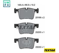 Textar Car Brake Pad Front Prepared For Wear Indicator For BMW 2519901