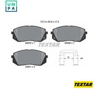 Brake Pads Set 2520501 Front Textar 581012SA70 581012SA75 581013SA20 581013ZA10