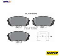 Brake Pads Set 2520501 Front Textar 581012SA70 581012SA75 581013SA20 581013ZA10