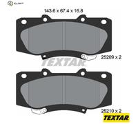 Front Brake Pad Set With Acoustic Wear Warning Fits Toyota Hilux Vigo TEXTAR