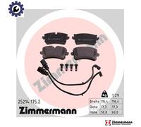 Brake pads 25214.175.2 ZIMMERMANN for AUDI PORSCHE