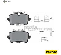 Textar Rear Brake Pads – Genuine OE Full Set of 4 – fits Audi A8 2.0 TFSI quattro 2521404