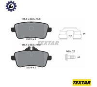 BRAKE PAD SET DISC BRAKE 2521505 FOR MERCEDES-BENZ M276.821/825 3.0L 6cyl 5.5L
