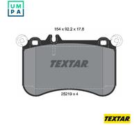 Genuine OE Textar Brake Pads Full Set Of 4 Front With Counterweights 2521901