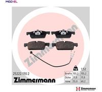 BRAKE PAD SET DISC BRAKE 25222.170.2 FOR PEUGEOT 508/SW 4HLBHX /BHZ /9HL 4cyl