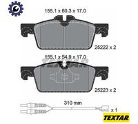 BRAKE PAD SET DISC BRAKE 2522201 FOR PEUGEOT 508/SW/Van 4HL9HL /BHX /BHZ 1.6L
