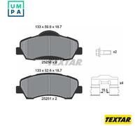 Textar Front Brake Pad Set 2525001 - Disc Brake Fits Citroen C-Elysee & Peugeot 301/308