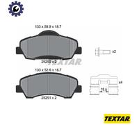 Textar Front Brake Pad Set 2525001 - Disc Brake Fits Citroen C-Elysee & Peugeot 301/308