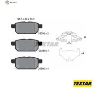 BRAKE PAD SET DISC BRAKE 2525801 FOR SUZUKI CIAZ GRAND/NOMADE VITARA/SUV SX4 3