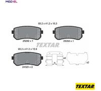 For Hyundai Kia Genuine OE Textar Brake Pads Full Set Of 4 Rear 2529201