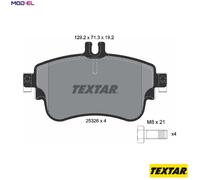 Textar Front Brake Pad Set 2532601 – Set of 4 with Caliper Screws – Fits Mercedes‑Benz B/CLA/A‑Class