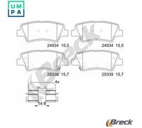 Breck DF0776 25337 702 00 Brake Pads