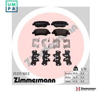 Brake pads 25337.160.2 ZIMMERMANN for HYUNDAI KIA RENAULT