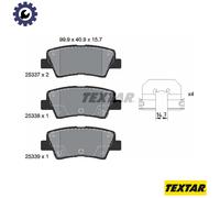 Textar 2533703 Rear Axle Disc Brake Pad Set Fits Hyundai Kia