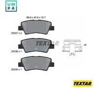 Brake pads 2533709 TEXTAR for HYUNDAI KONA