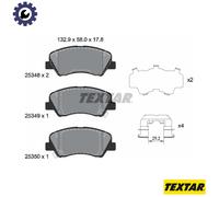 Textar Brake Pad Set 2534801 - Front Disc, Original, Full Set of 4 with Accessories