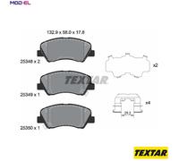 TEXTAR Original brake pad set, disc brake front axle