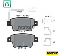 TEXTAR 2535701 Brake pad set