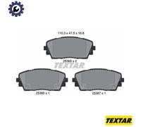 Textar Genuine OE Front Disc Brake Pad Set 2536501 - Fits Kia Picanto, Dodge I 10