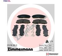 ZIMMERMANN 25378.185.2 Brake pad set