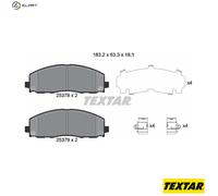 Genuine OE Textar Brake Pads Full Set Of 4 Front With Accessories 2537801