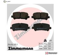ZIMMERMANN Brake Pad Set 25434.175.1 for Toyota Hiace VI Bus 1GD-FTV 2.8L 4cyl