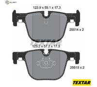 Rear Textar Brake Pad Set - 2551401