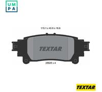 Brake Pads Set 2552501 Rear Textar 0446630280 044663028079 0446630281