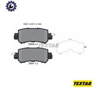 Rear Brake Pad Set With Acoustic Wear Warning For Mazda CX-3 CX-5 TEXTAR 2554001
