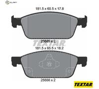 Brake Pads Full Set Of 4 Front 2555501 Textar Ford