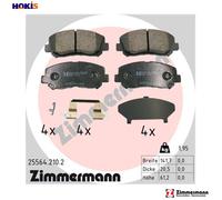 BRAKE PAD SET DISC BRAKE 25564.210.2 FOR JEEP EBS/EBT 2.0L ED6/ED8/EDD 2.4L 4cyl