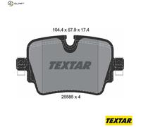 TEXTAR 2558501 Brake pad set