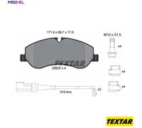 Textar Car Brake Pad Front Caliper Screws Wear Warning Contact For Ford 2560201