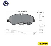 Textar Car Brake Pad Front Caliper Screws Wear Warning Contact For Ford 2560201