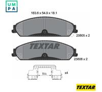 BRAKE PAD SET DISC BRAKE 2560501 FOR DODGE CHRYSLER ERB 3.6L 6cyl CHARGER 6.4L