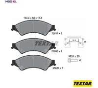 BRAKE PAD SET DISC BRAKE 2563201 FOR FORD SAFA/ENSA/SA2W/SA2S 3.2L 5cyl RANGER