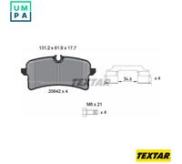 TEXTAR 2564203 Brake pad set