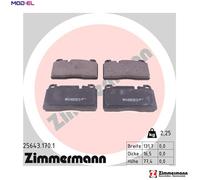 Brake pads 25643.170.1 ZIMMERMANN for AUDI PORSCHE