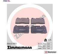 Brake pads 25643.170.1 ZIMMERMANN for AUDI PORSCHE
