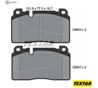 Textar Front Axle Disc Brake Pad Set 2564301 – Fits Audi and Porsche – Genuine OE – Full set of 4