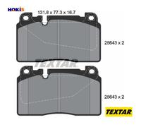 Textar 2564301 Front Axle Disc Brake Pad Set Fits Audi Porsche