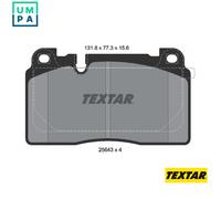 Textar Front Brake Pads fits Audi Q5 2.0 TFSI quattro 2564302